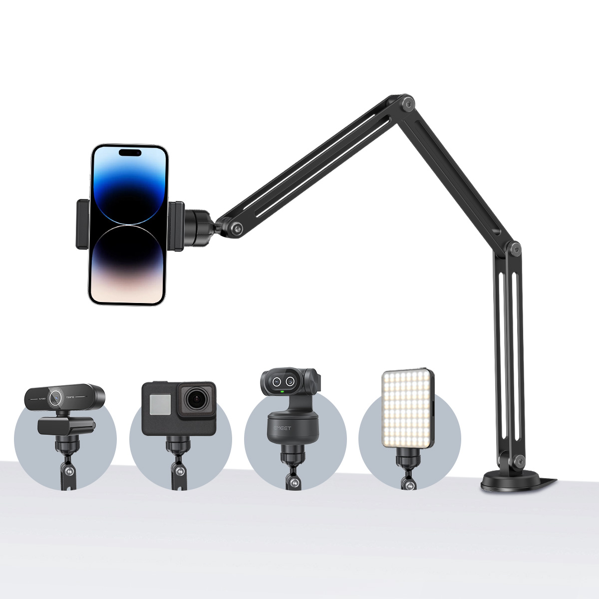 Desk Setup With Mic - Brazo Ajustable EMEET con Capacidad de
