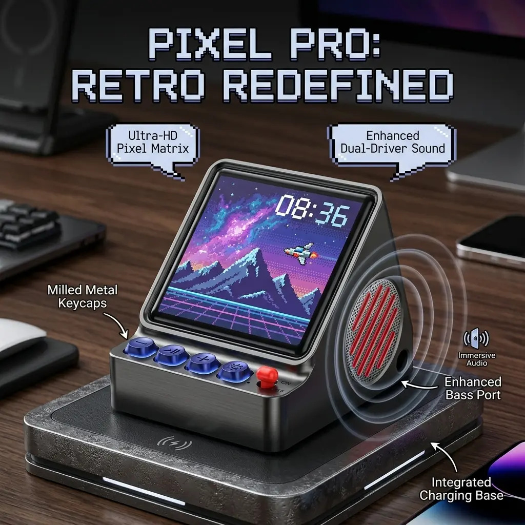 Speaker Desk Setup - Altavoz Portátil con Pantalla LED Programable