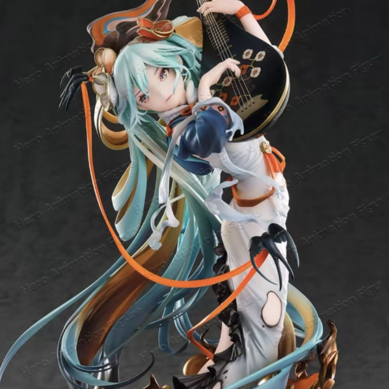 Desk Setup Tv - Figura de Hatsune Miku de pelo