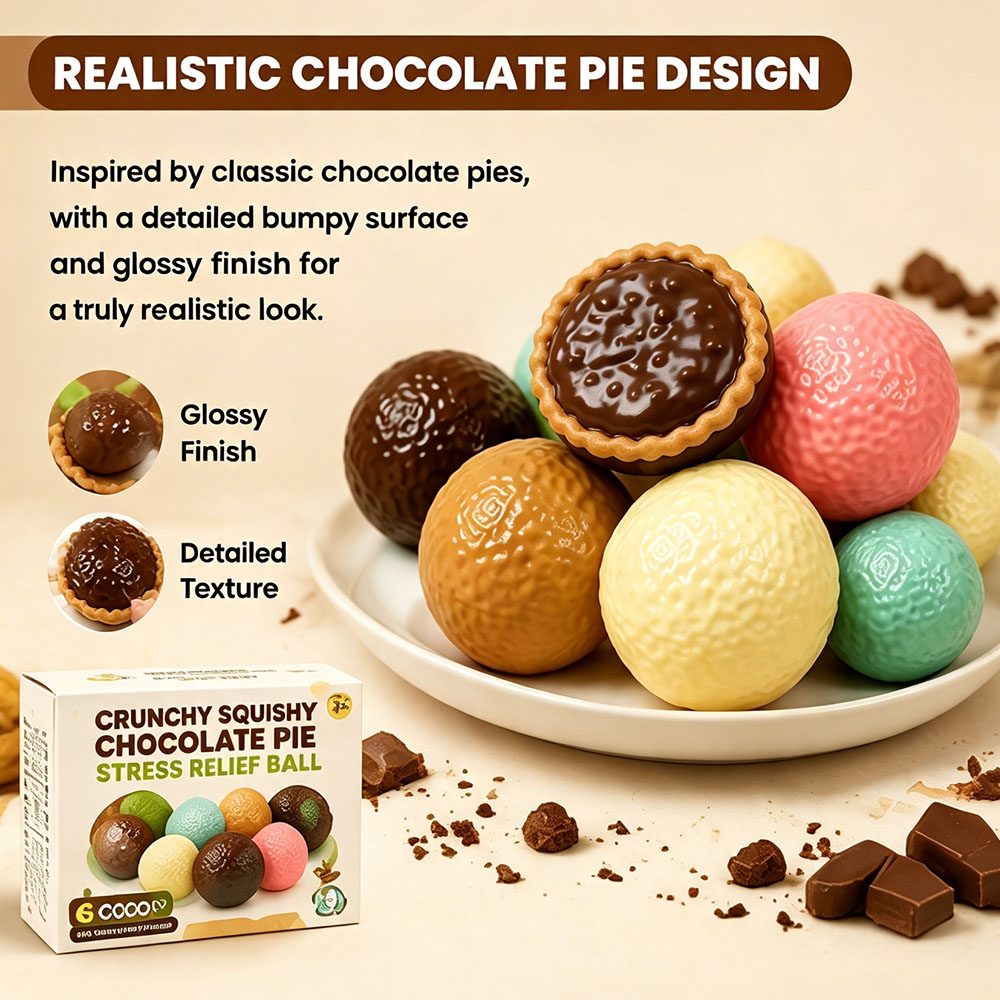 Desk Setup Gifts - Bloque Esférico de Pastel de Chocolate