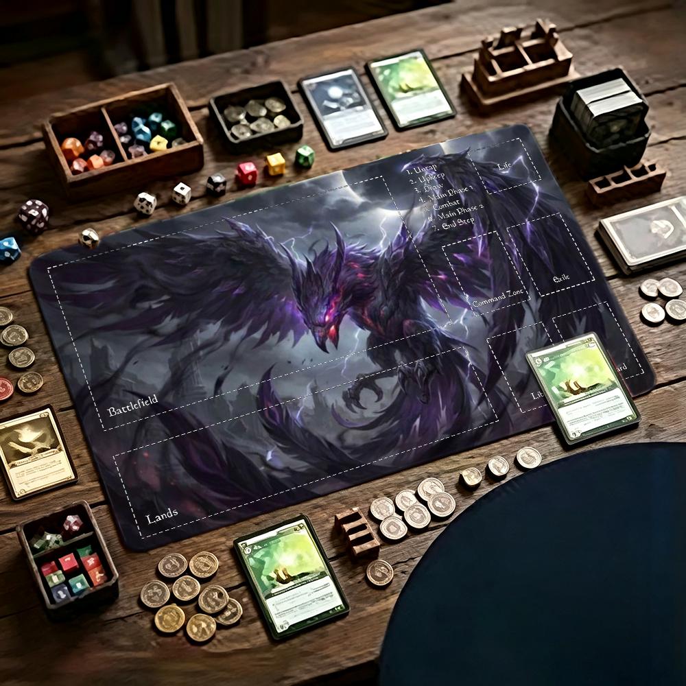 Desk Setup Dark - Tapete de juego Dark Purple Phoenix