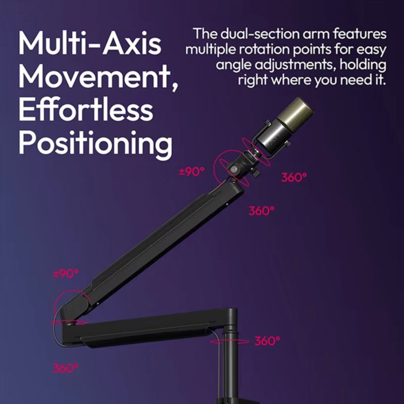 Desk Setup With Mic - Superoferta: Brazo de Micrófono Ajustable ZJ05