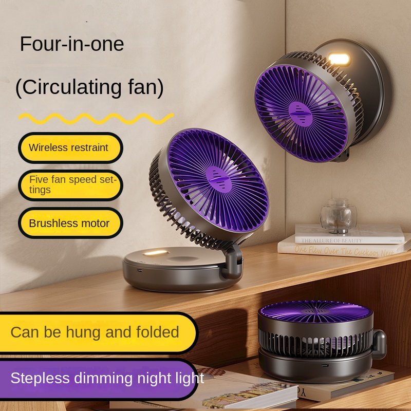 Desk Setup Dark - Ventilador Plegable de 5000 mAh con