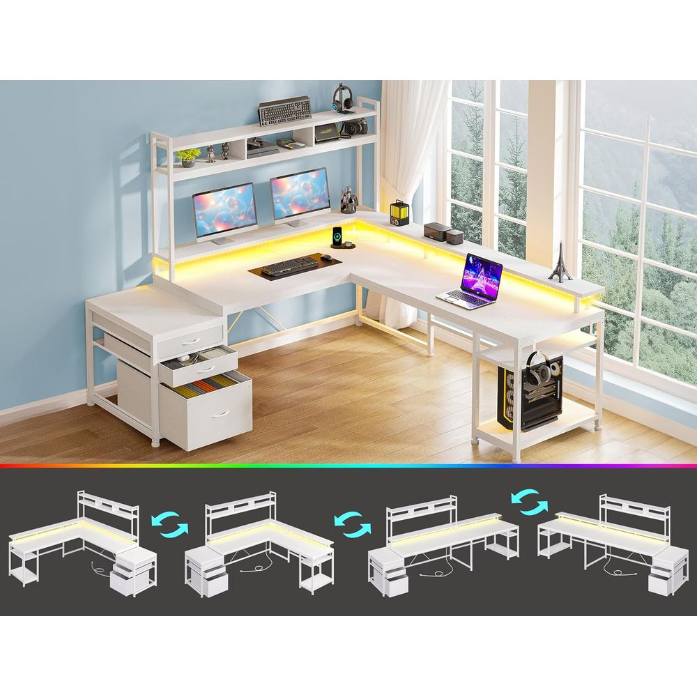 Escritorio en Forma de L de 10 - Desk Setup No Monitor reseña y precio