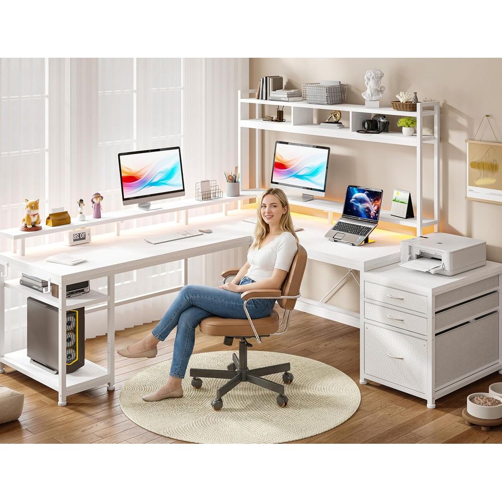 Escritorio en Forma de L de 10 - Desk Setup No Monitor reseña y precio