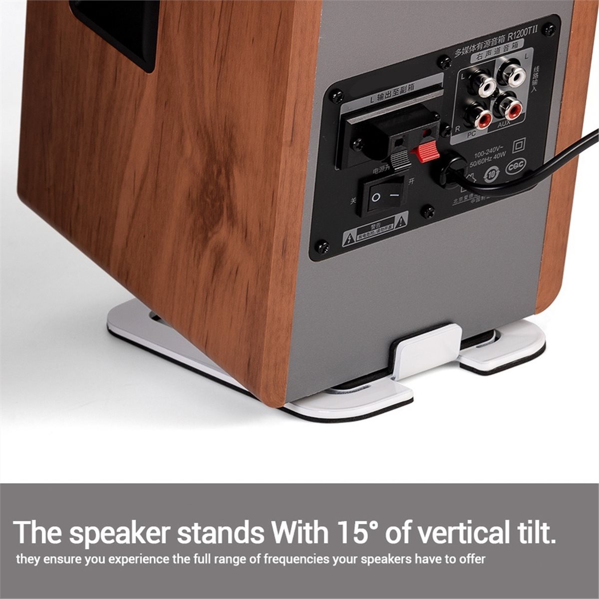 Soportes para altavoces de esc - Speaker Desk Setup reseña y precio