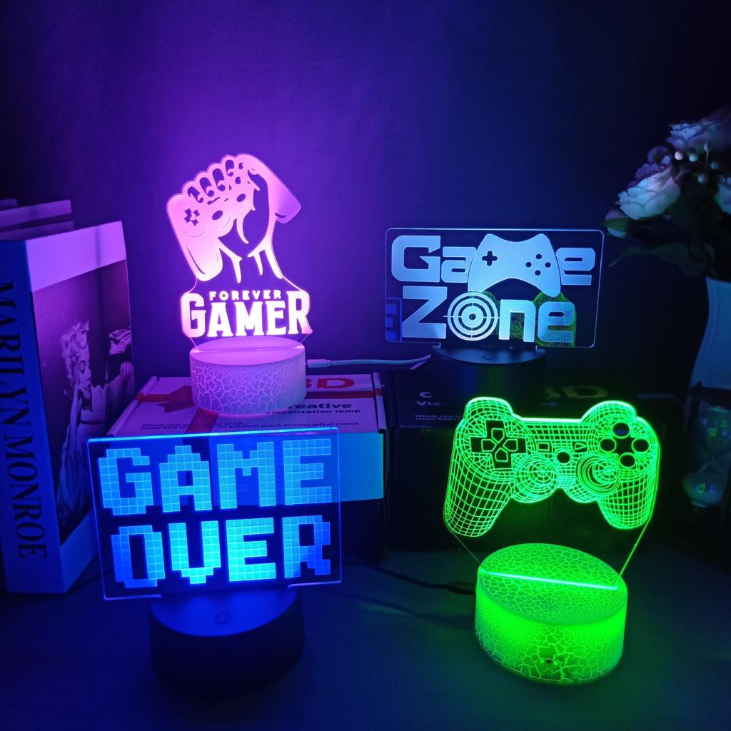 Lámpara de noche 3D para sala  - Desk Setup Kids reseña y precio