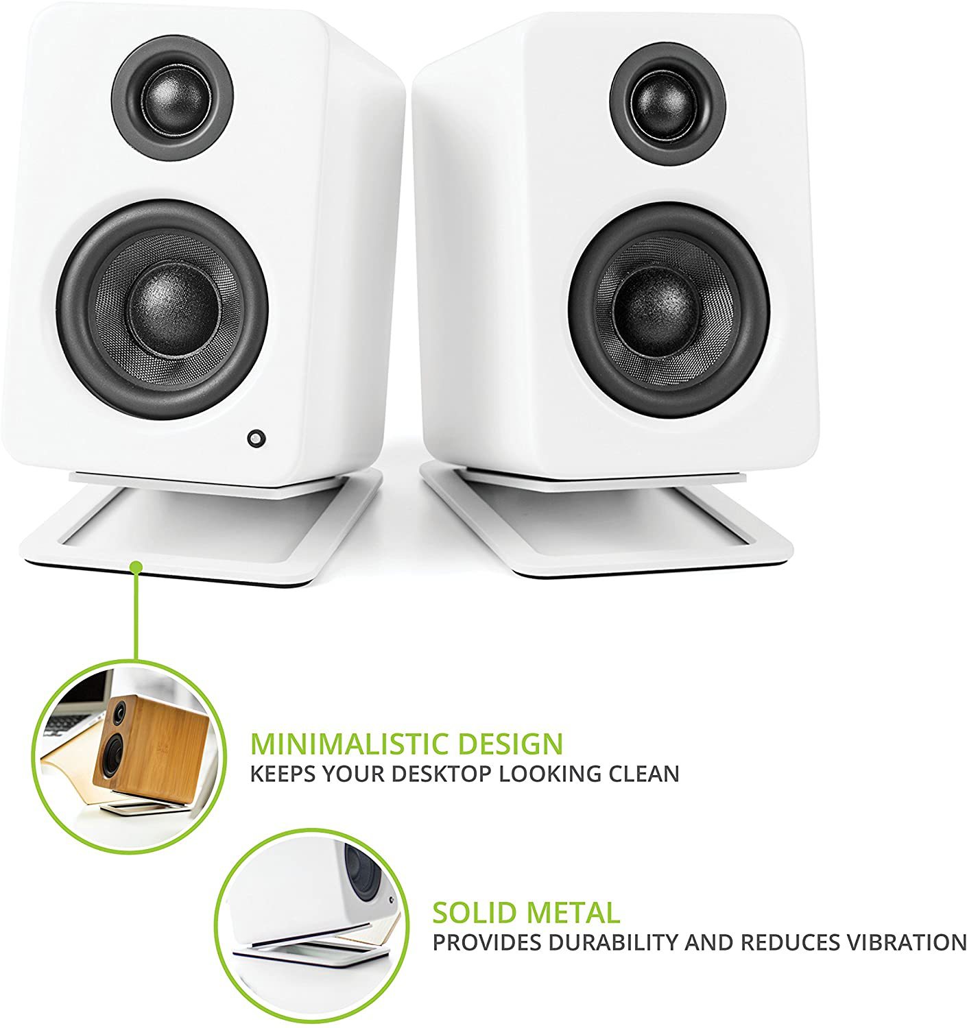 Soportes para altavoces de esc - Speaker Desk Setup reseña y precio
