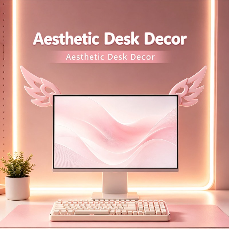 Decoración de Alas 3D Kawaii p - Setup Desk Monitor reseña y precio