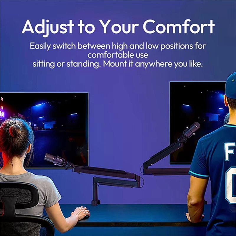 AT82-ZJ05 Soporte Ajustable pa - Desk Setup With Mic reseña y precio
