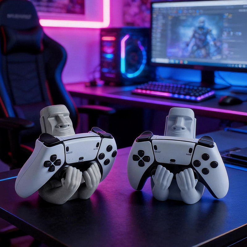 Escultura de Resina de Moái de - Desk Setup Xbox reseña y precio
