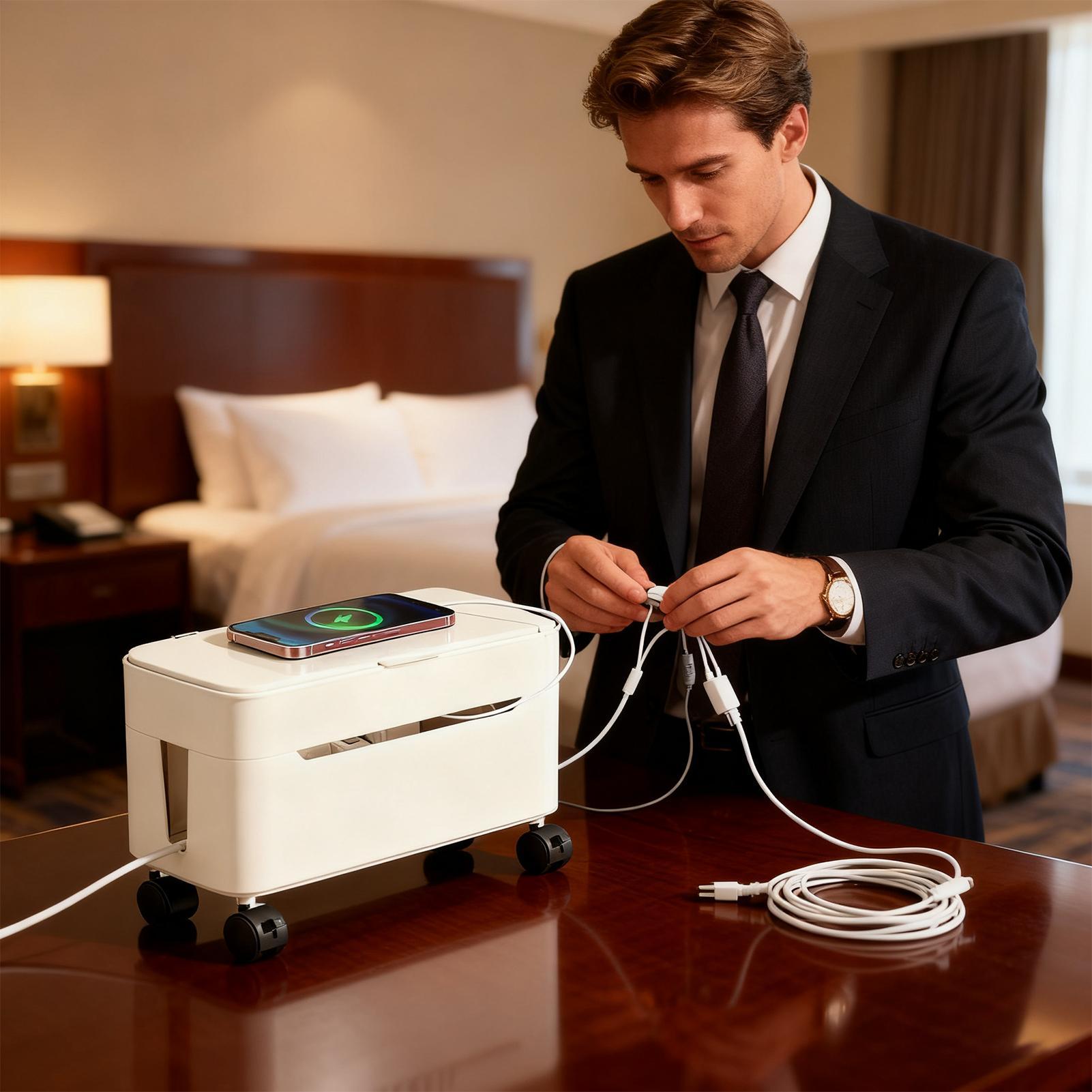 Caja de gestión de cables, alm - Desk Setup Tv reseña y precio