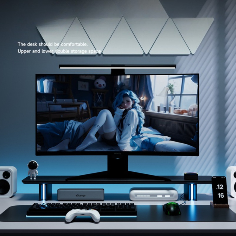 Soporte de Monitor RGB, elevad - Desk Setup No Monitor reseña y precio