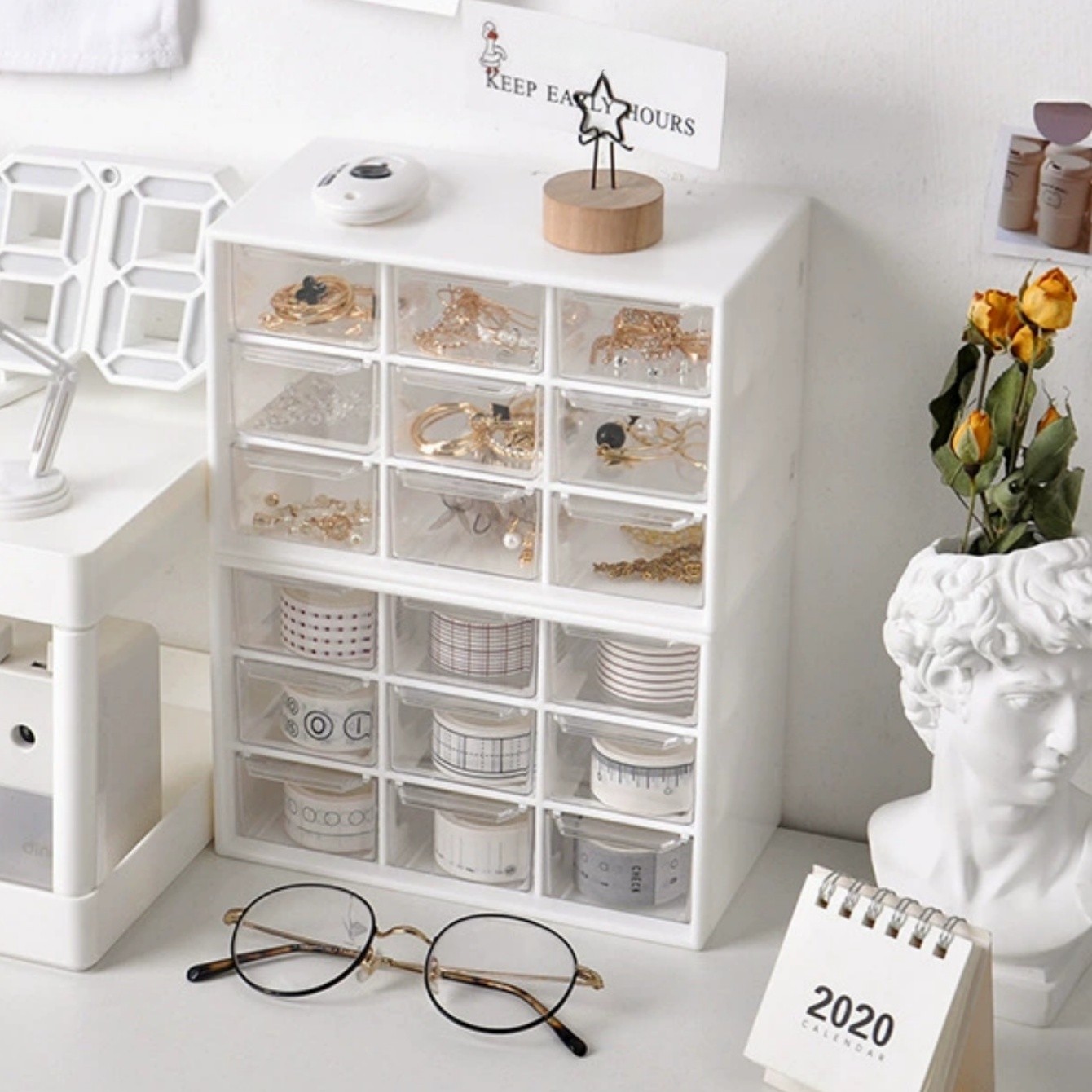 Caja de almacenamiento de mate - Desk Drawer Unit reseña y precio
