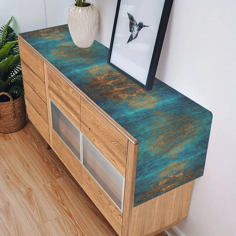 Camino de mesa tejido retro az - Desk Setup Dark reseña y precio