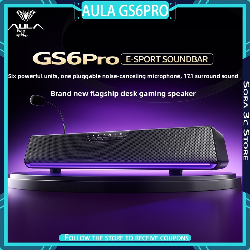 AULA GS6Pro Altavoz Esports Bl - Speaker Desk Setup reseña y precio