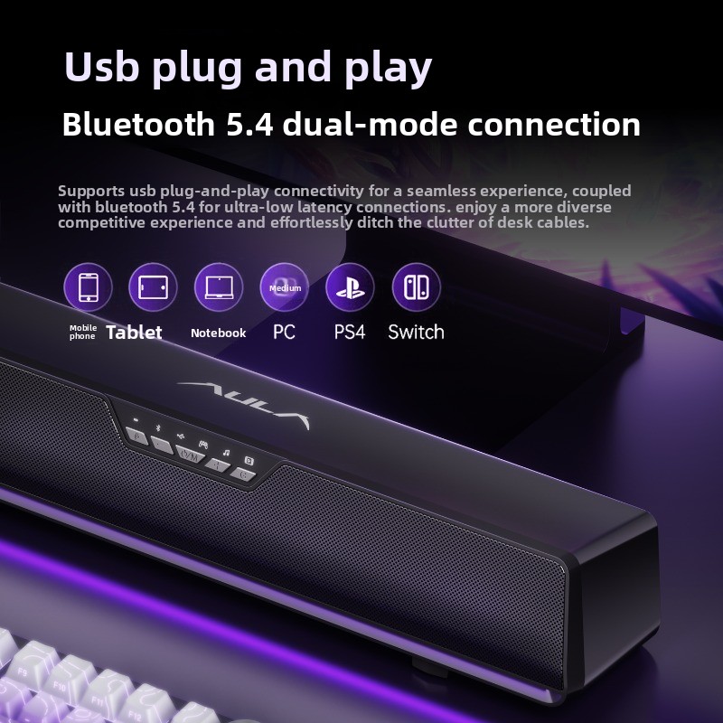 AULA GS6Pro Altavoz Esports Bl - Speaker Desk Setup reseña y precio