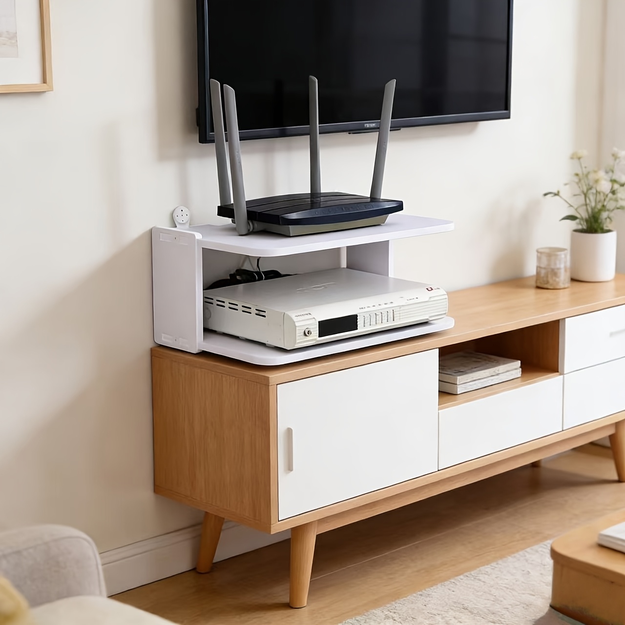Estante organizador de cables  - Desk Setup Tv reseña y precio