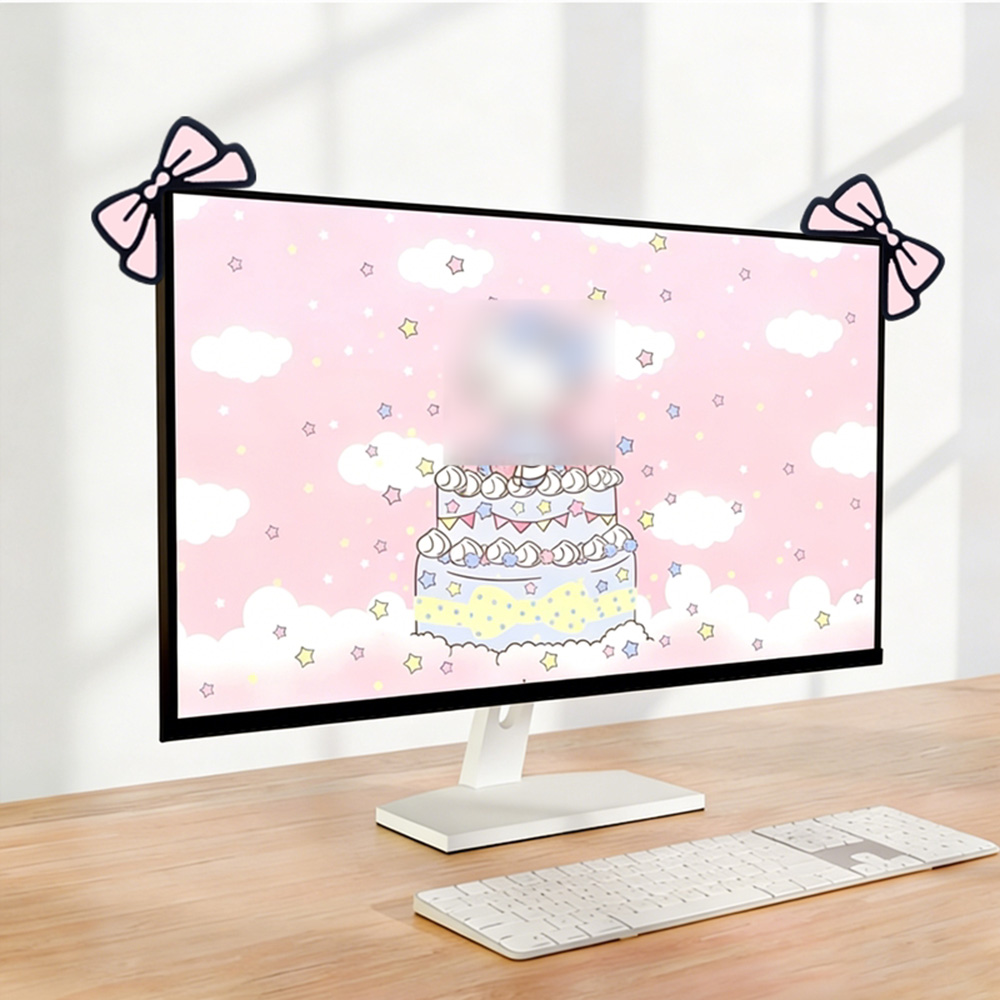 Lindo Adorno de Monitor con La - Desk Setup No Monitor reseña y precio