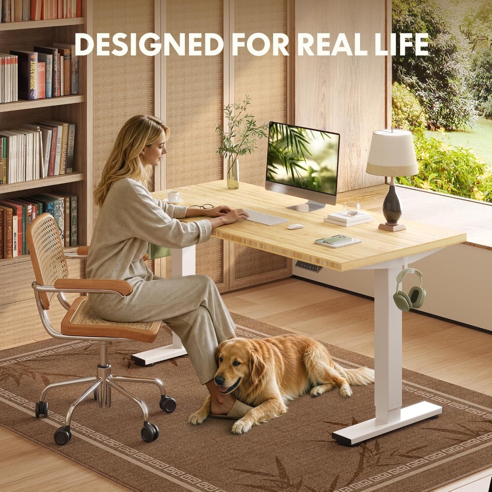 FLEXISPOT Escritorio de bambú  - Setup Desk Monitor reseña y precio